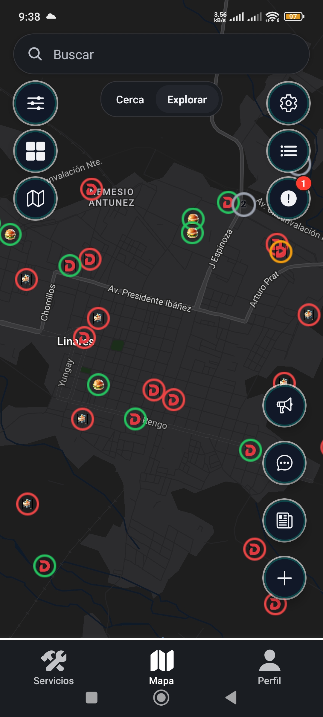 Mapa de Linares